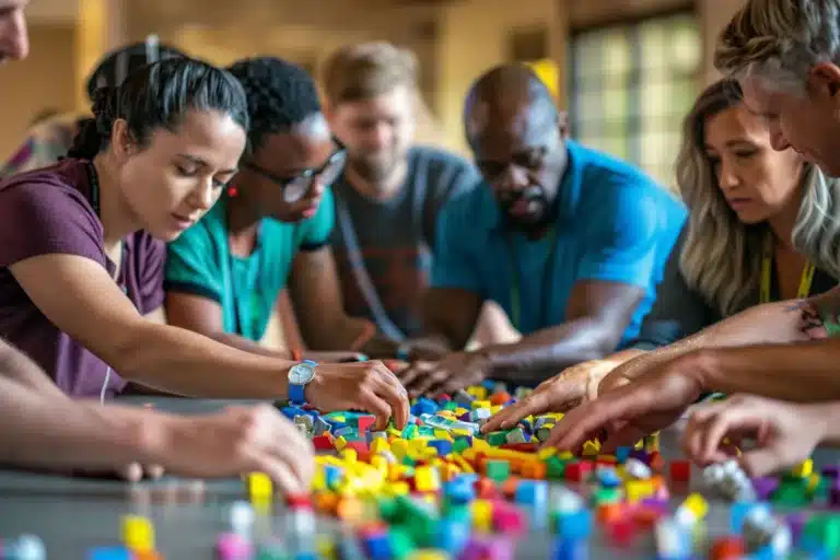 Équipe Dynamique En Activité Créative